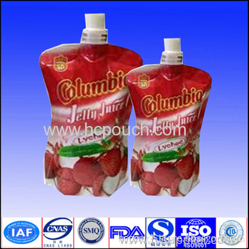 Plastic Stand Up Fruit Bag With Spout 